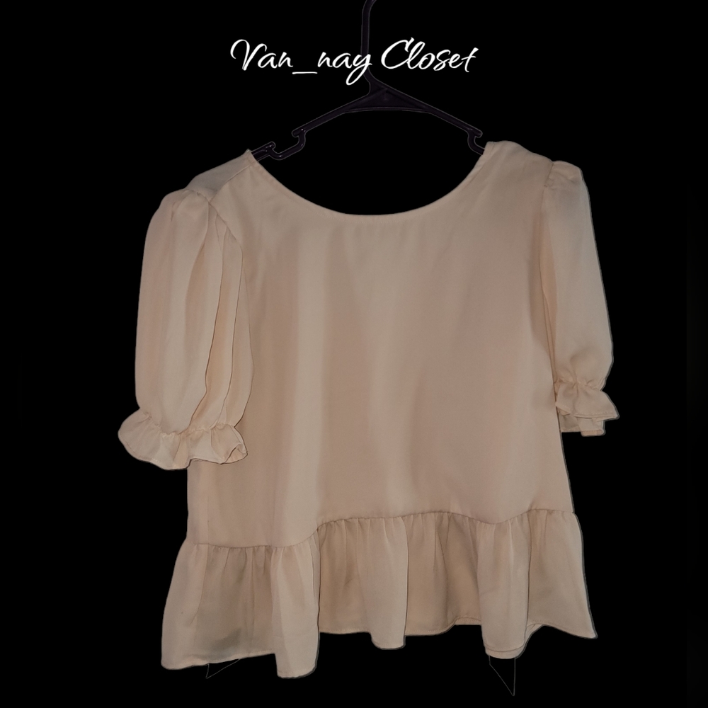 Shinestar peachy pink blouse
